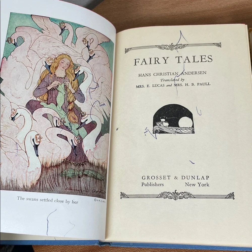 Vintage Books for Decor 1900s Hans Christian Andersen Tales Gulliver’s Travel